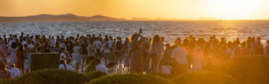 Sunset at the Sea Organ in Zadar Old Town